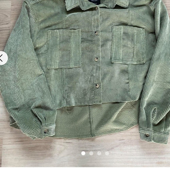 Green Corduroy cotton:on s 8 Button-Front Jacket - Picture 2 of 11